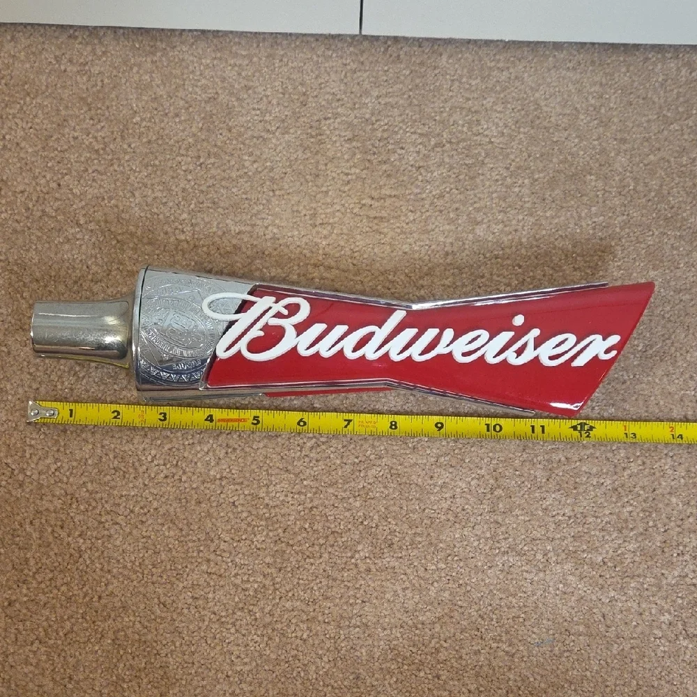 Budweiser Red and Silver Tap Handle